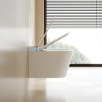 S031 Toilette intelligente entièrement automatique avec lavage des fesses pour femmes, stérilisation tropicale, siège allongé chauffant, fixation murale, siphon en P