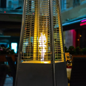 Calentador de Patio JK Silver Contemporáneo en Forma de Pirámide de 13KW, Hierro y Plástico, Diseño de Llama, Gas Natural/Propano, Modelo <span class=keywords><strong>Chimenea</strong></span> <span class=keywords><strong>Rural</strong></span> - Product Image 5