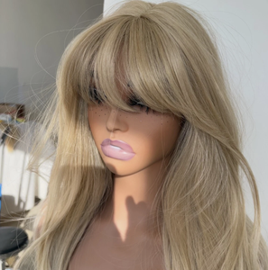 Perruques colorées pas chères en cheveux humains, perruque pleine dentelle densité 150% 180% sans colle, mèches roses bleues blondes oranges, perruque droite - Product Image 6