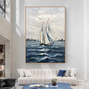 Mintura Dipinto a Olio Astratto Art Déco Fatto a Mano Grande Quadro Personalizzato Decorazione Murale <span class=keywords><strong>Dipinti</strong></span> di <span class=keywords><strong>Paesaggi</strong></span> <span class=keywords><strong>Marini</strong></span> all'Ingrosso - Product Image 5