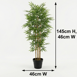 Plante de bambou artificielle, plante verte en pot décorative d'intérieur, arbre pour la décoration de la maison et du bureau, aspect naturel, sans entretien - Product Image 2