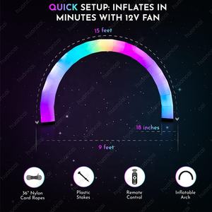 حفل زفاف مدخل الحلوى قوس البالون الديكور Rgb الرسالة أدى الإضاءة قوس الأحداث - Product Image 4