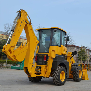 Minicargadora Amarilla Fengniao con Cucharón Delantero y Retroexcavadora, Neumáticos Grandes, Sistema Hidráulico, Alto Momento de Carga, Rexroth 48V 219W - Product Image 1