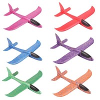 Outdoor Hand Launch Foam Plane Toys 48cm Flying Airplane Glider Family Parent Child Interactive Toys No <strong>Lights</strong> for Children Fun
