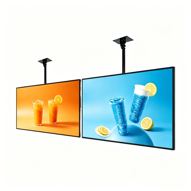 4K HD Hanging Menu Digital Display Screen Restaurant Hanging Digital Menu Board Display LCD Digital Menu Board
