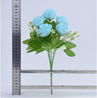 6 pièces artificielle Rose Bouquet petites fausses fleurs pour mariage décor à la maison saint valentin cadeau bureau Table pièce maîtresse bricolage artisanat