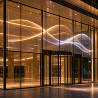 Écran publicitaire LED transparent pour vitrine de centre commercial