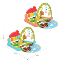 LK Toys Detachable Farm Animal Hanging Rattles Adjustable Arch Frame Multifunctional Foot Pedal Piano Baby Time Gym