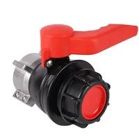 Válvula de descarga manual para tanque IBC Válvula de bola de rosca para agua Adaptador de contrafuerte personalizable Soporte OEM-A granel intermedio