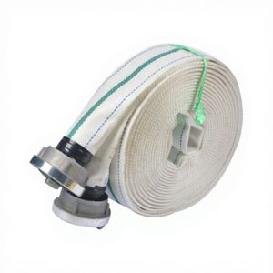 Tuyau d'incendie TOWAY 1,5''x30 mètres de couleur blanche avec raccord Storz en aluminium BS6391 pour vanne d'hydrant et lance d'incendie - Product Image 1