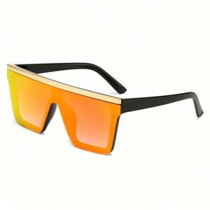 Gafas de Sol con Logotipo Personalizado, Lentes de Espejo, Diseño Vintage con Estampado de Leopardo, Montura Cuadrada Grande para Mujer y Hombre - Product Image 6