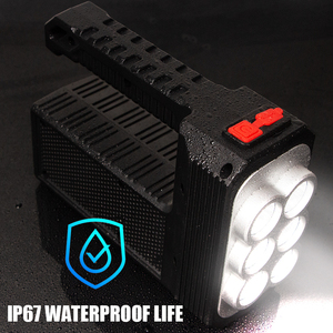 Đa chức năng ABS vật liệu USB sạc không thấm nước cầm tay đèn pin 6LED <span class=keywords><strong>COB</strong></span> panel năng lượng mặt trời đèn pin siêu sáng - Product Image 3