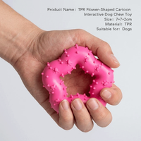 Jouet à mâcher interactif pour chien en forme de fleur de dessin animé, en caoutchouc, étoile à cinq branches, durable, pour le nettoyage des dents, par le fabricant Zhierde