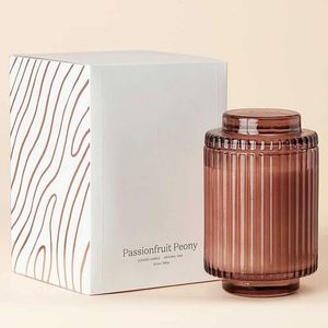Vela Aromática La Jolie Muse en Frasco de Vidrio Ambar Acanalado, con una Sola Mecha, Aromaterapia, Decoración Nórdica para el Hogar - Product Image 6