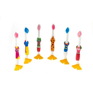 3D Toy kids toothbrush design novelty plastic cartoon animal kids brush u spade brush soft toothbrush toothbrush for children