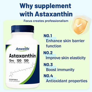 Capsule di Astaxantina Naturale OEM 12mg 24mg Integratore per la Cura della Pelle e Sbiancante - Product Image 4