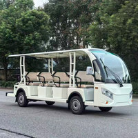 Bus électrique de tourisme 14 places avec portes, mini-bus fermé EV pour navette, tourisme et transport sur campus