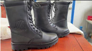 Bottes longues en cuir pleine fleur noir FARDG DFB1104 pour hommes en service public et personnel opérationnel - Product Image 5