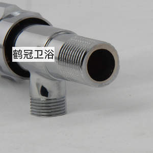 Robinet d'angle en cuivre à 3 points Crane Crown, finition chromée, filetage mâle pour chauffe-eau de toilette - Product Image 3