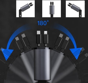 <span class=keywords><strong>Chargeur</strong></span> de voiture double type-c type C 120W avec câble rétractable - Product Image 4