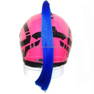 Venta caliente accesorios de motocicleta <span class=keywords><strong>casco</strong></span> colorido peluca Pigtail pelo mujeres regalo motocicleta <span class=keywords><strong>casco</strong></span> cola de caballo - Product Image 3