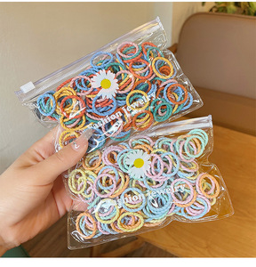 2026 Hot Selling Sweet Colorful Elastic Hair <b>Ties</b> for Women Daily Use Solid Color Ponytail Bands High Elasticity Durable Style - Product Image 2