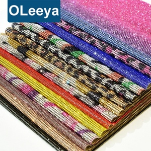 High Quality 24*40cm Crystal Self Adhesive Rhinestone Roll <b>Sheets</b> Glass Rhinestone Adhesive Mesh <b>Sheet</b> for Garment Cup Shoes - Product Image 1