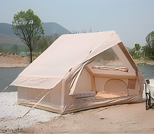 خيمة محمولة قابلة للنفخ 6.3 متر مكعب مصنوعة من قماش أكسفورد عالي الكثافة مقاوم للماء والرياح للتخييم العائلي سريعة التركيب - Product Image 2