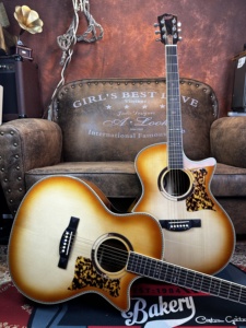 Guitarra Acústica Cutaway GA de 41 Pulgadas con Tapa de Abeto Sólido y Fondo y Laterales de Arce, Color Vintage Sunset, Guitarra Folk para Interpretación Musical con Logo - Product Image 1