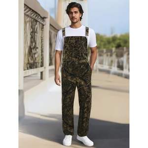 2025 hommes coupe ample Camouflage Denim salopettes et combinaisons fermeture éclair bavoir combinaisons travail Jean avec fermeture éclair - Product Image 2