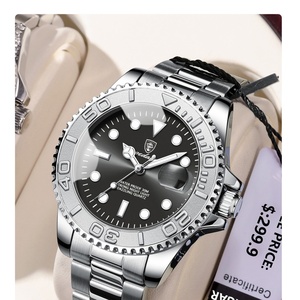 Montre de luxe pour homme POEDAGAR, montre à quartz pour homme, montre de sport étanche, lumineuse, avec date, en acier inoxydable, montres pour homme, Reloj+boîte - Product Image 4