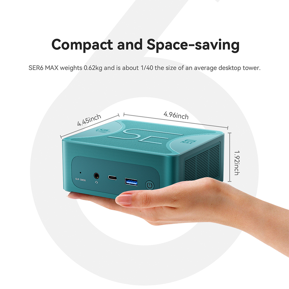 Beelink SER6 Max Mini PC with AMD Ryzen 7, 32GB DDR5, 1TB SSD