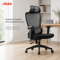 Chaise de bureau ergonomique contemporaine avec support lombaire, dossier pivotant réglable, confortable pour le travail à domicile, vente en gros