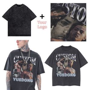 เสื้อยืดใส่240ซักได้ทั้งชายและหญิงผ้าคอตตอนหนัก300แกรมสไตล์วินเทจพิมพ์ลายโลโก้สำหรับสตรีทแวร์ - Product Image 3