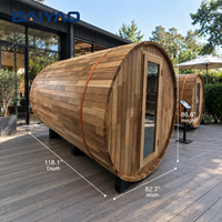 Sauna extérieur personnalisé exclusif pour 8 à 10 personnes, en bois de cèdre rouge canadien sans nœuds, sauna traditionnel, directement de l'usine
