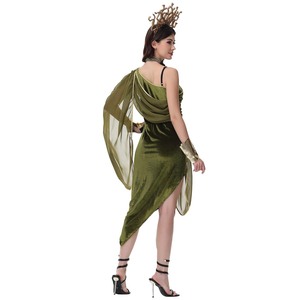 Costume de Méduse vert pour femmes adultes, Halloween, mythologie romaine et grecque, TRAD-011 - Product Image 5