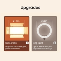 Kit d'éclairage vidéo avec panneau lumineux rechargeable, lumière de studio, éclairage photographique, température de couleur réglable, 40W, aluminium