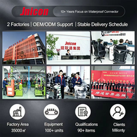 Konektor Tahan Air Jnicon M16 2 3 4 5 6 7 8 Pin Male Female Plug Kabel Terminal Sekrup Konektor Sirkular Tahan Air