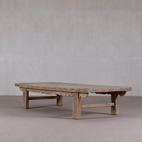 Table basse rectangulaire en bois de sapin recyclé, style rustique et vintage, pour salon, mobilier écologique pour la maison