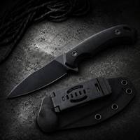 Couteau tactique de survie professionnel en acier D2 60 HRC, lame de 3,8 mm, lame pleine longueur, fourreau Kydex, manche G10, 229,0 mm
