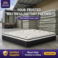 Matelas de luxe haut de gamme à prix d'usine, hybride en mousse à mémoire de forme, taille Queen et King, avec ressorts ensachés doubles, pour un sommeil doux, idéal pour hôtel