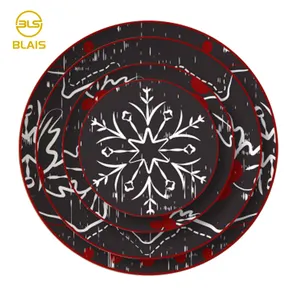 halloween decorations party decor black red Hallowmas theme design tableware kitchenware hotel crockery porcelain suppliers