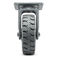 Roue pivotante robuste en polyuréthane et acier de 5 pouces avec frein de blocage total, capacité de 450 kg, pour chariot industriel