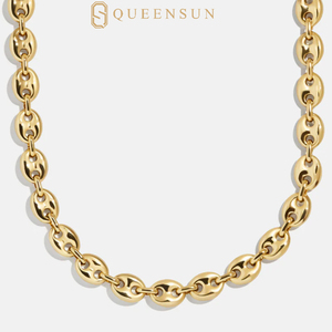 สร้อยคอเทนนิสเพชรเลี้ยงในห้องปฏิบัติการทองคำ 10k 14k 18k ยี่ห้อควีนซัน สร้อยคอหรูหราเบาๆ สร้อยคอเทนนิสโมอิสซาไนต์ - Product Image 4