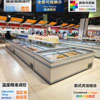 Congélateur modulaire à grand volume pour le stockage et la présentation en gros de légumes et fruits surgelés