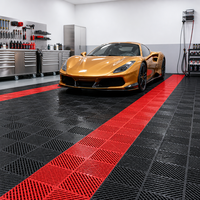 Dalles de sol de garage en PP 40x40x18mm, grille de sol en plastique emboîtable, système de drainage modulaire à clipser, antidérapant pour lavage de voitures