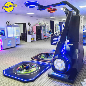 Nhiều người chơi nhảy trong nhà nhịp điệu giải trí nền tảng đi bộ miễn phí <span class=keywords><strong>VR</strong></span> trò chơi kim loại trung tâm xây dựng sân bay 12 tháng - Product Image 5