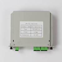 Distribuidor de Red Tipo Tarjeta PLC SC/APC, Divisor Óptico FTTH 1x4 Tipo Caja ODF para Uso de Fibra Óptica, Capacidad de 1 a 4 Tarjetas
