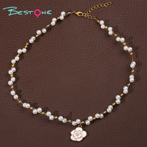 Nueva joyería personalizada Tarjeta de etiqueta privada collar de perlas para mujer regalo de San Valentín recuerdo flor encanto collar - Product Image 4