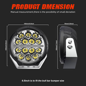 Alta potencia 150 vatios efecto de persecución ámbar Drl coche 7 pulgadas luz de conducción alto haz bajo luces de circulación diurna jeep en parachoques para Suv - Product Image 6